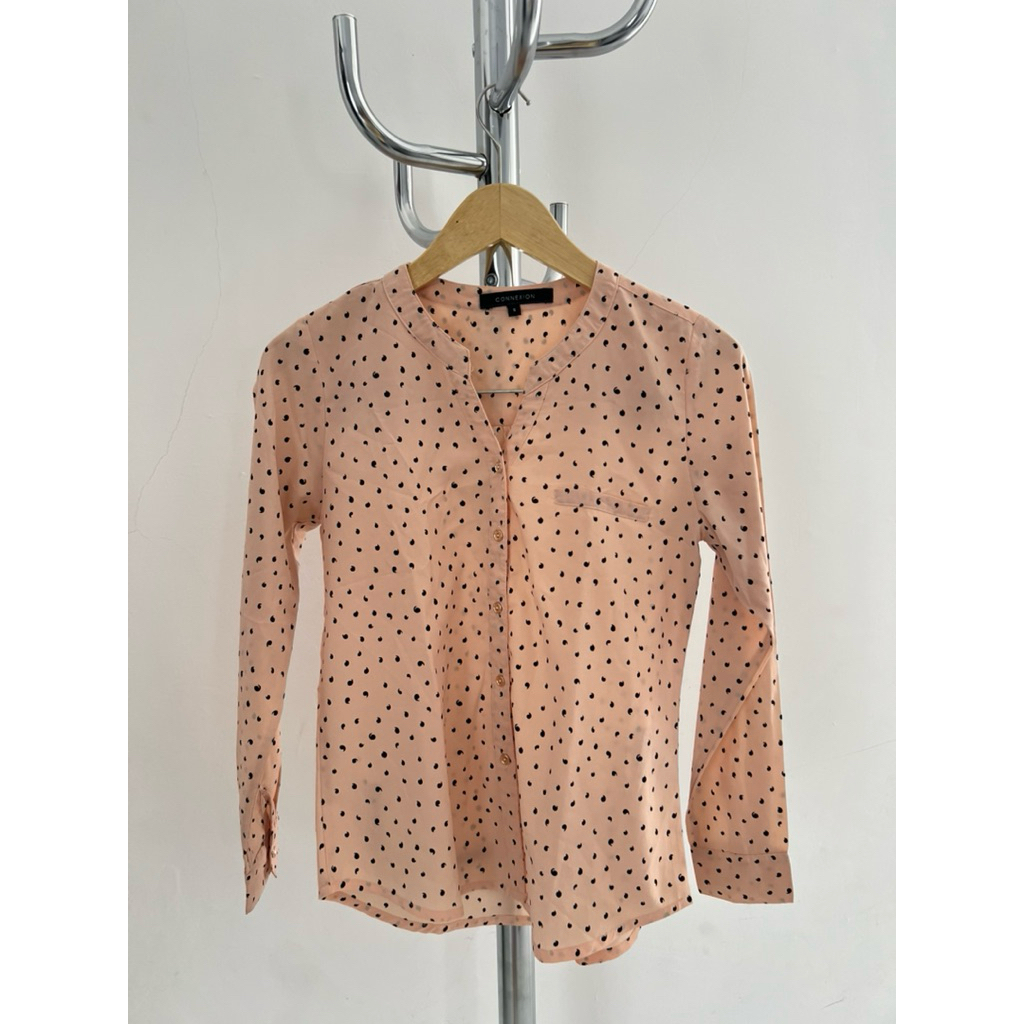 Atasa Blouse Kemeja Connexion Wanita Motif