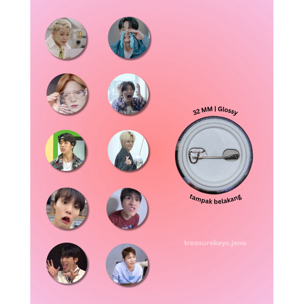 Pin Button Treasure Meme Face KPOP