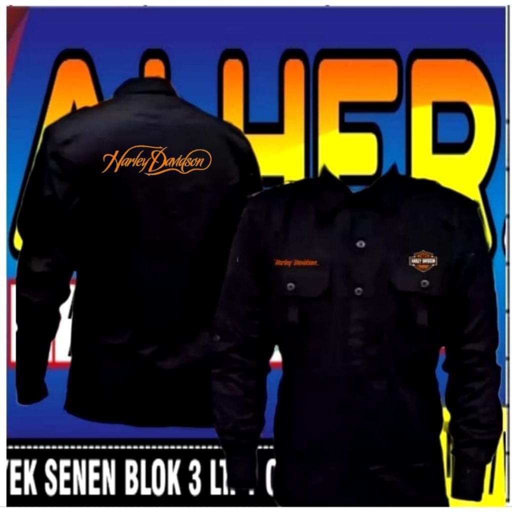 motorcycle kemeja bordir Harley Davidson kemeja motorcycle baju motorcycle kemeja outdoor Harley Dav