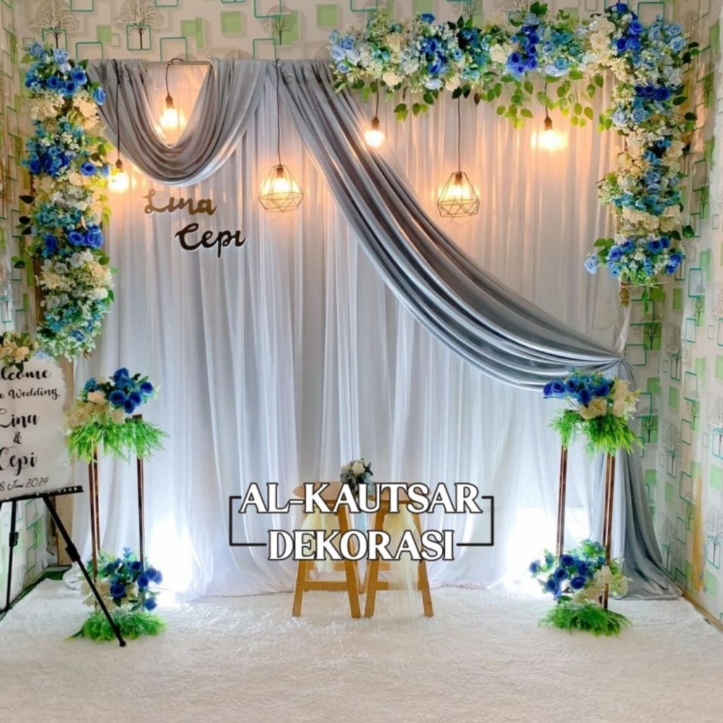 TERBARU PAKET DEKORASI LAMARAN SIMPLE UKURAN 3mX2.2m BACKDROP TERMURAH/PAKET DEKORASI LAMARAN DLL