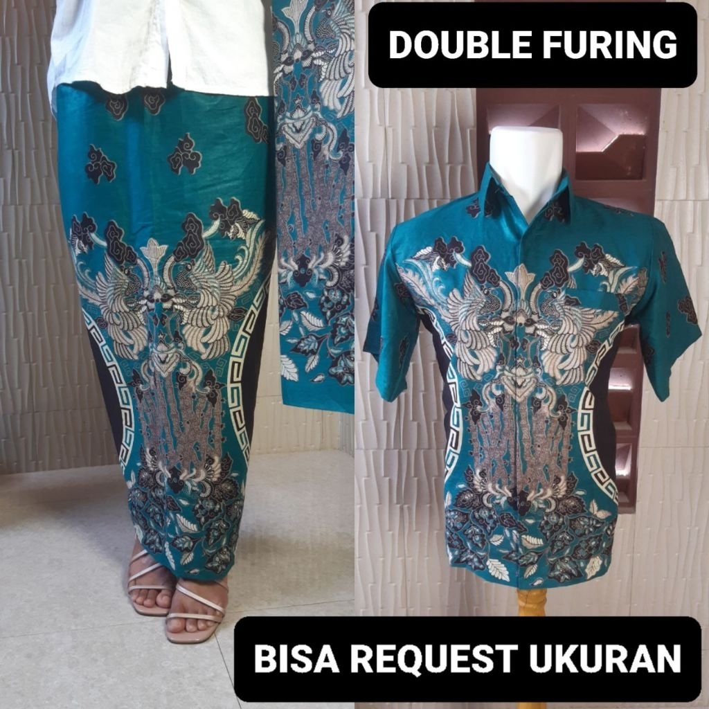 KEMEJA & ROK DOUBLE FURING PREMIUM / BAJU SERAGAM BATIK COUPLE PASANGAN SARIMBIT KELUARGA CUSTOM ANA