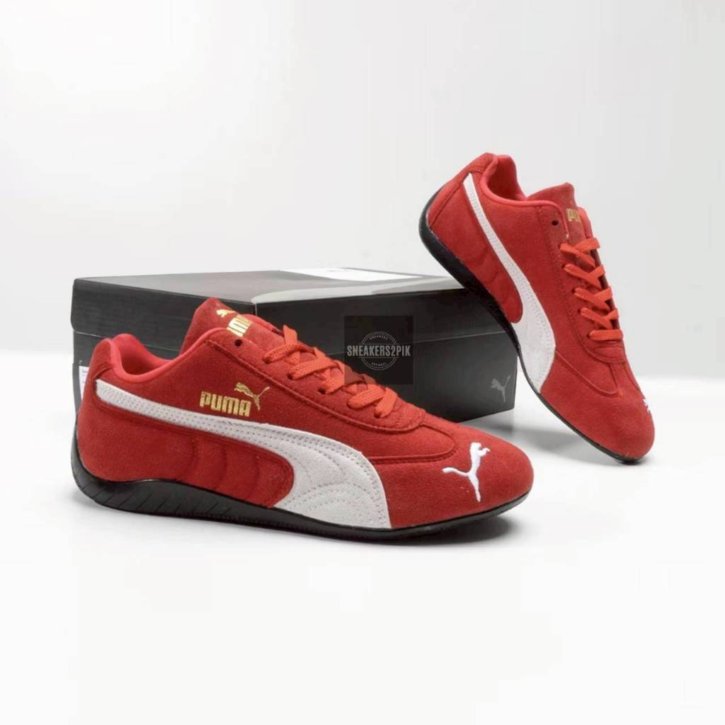 Sepatu Lari Puma Speedcat OG Red White authentic - Sneakers Sepatu Merah Olahraga wanita