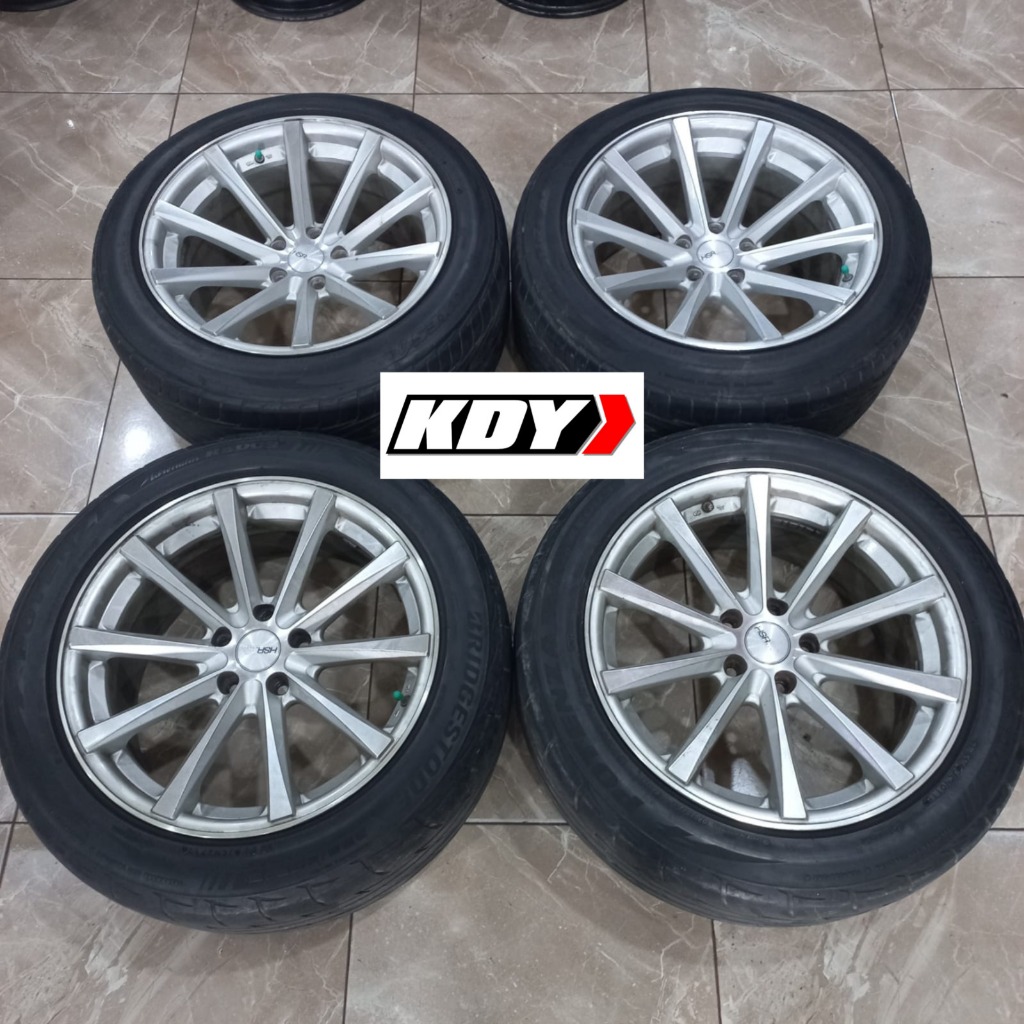velg mobil second HUSTLER HSR R18 X8 5X112 ET42 SILVER velg aja cocok buat mobil mercy camry civic
