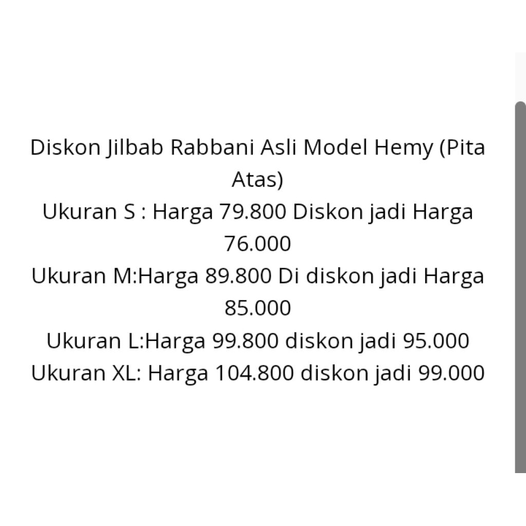 Jilbab Rabbani Hemy (pita atas) ORI