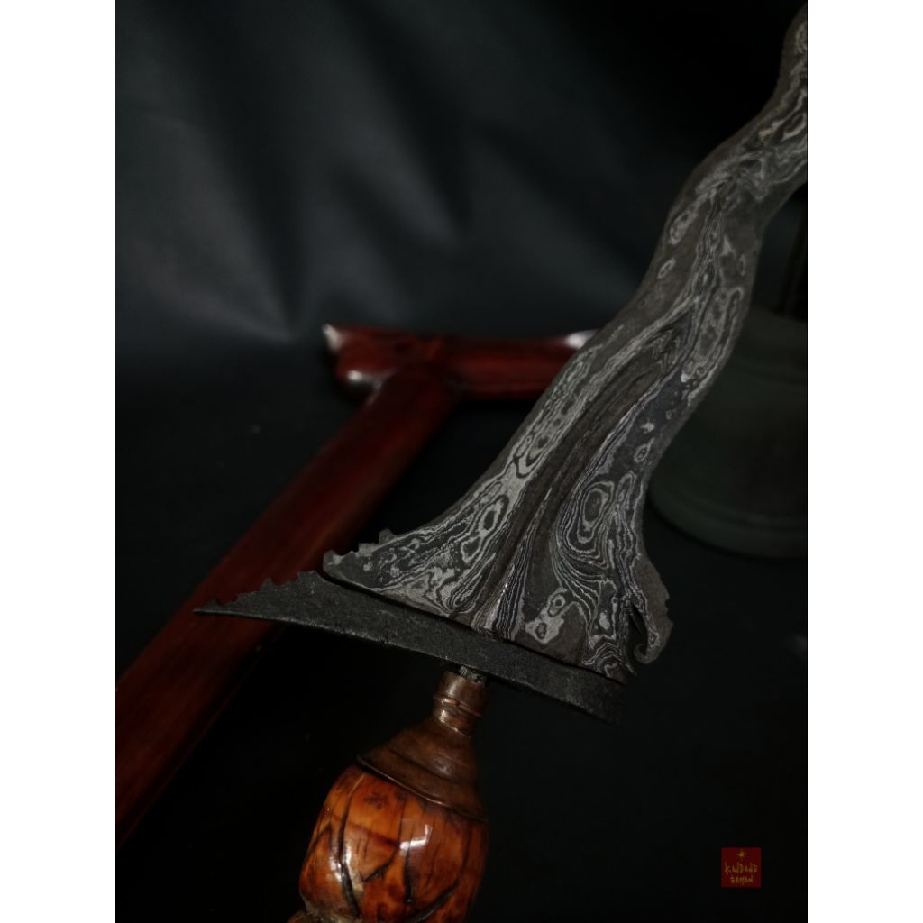 keris sepuh era palembang dapur sengkelat pamor wowutah, beras tumpah, kerejekian, handel gading, go
