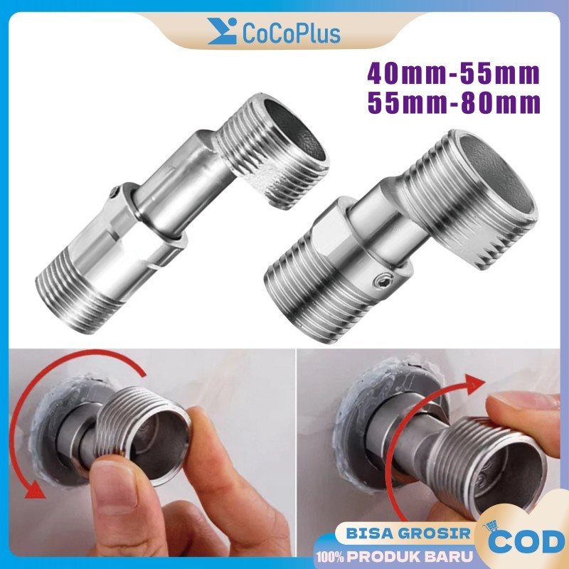 Nepple Kran Panas Dingin drat 1/2inch ke 3/4inch Kuningan Kelas Atas Nepel Z untuk Kran Kamar Mandi 