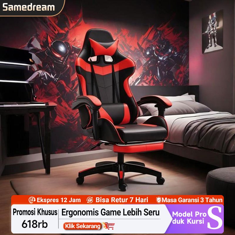 Kursi Gaming Kursi Komputer Kursi Kerja Kursi Ergonomis Kursi Game Bantal Gratis