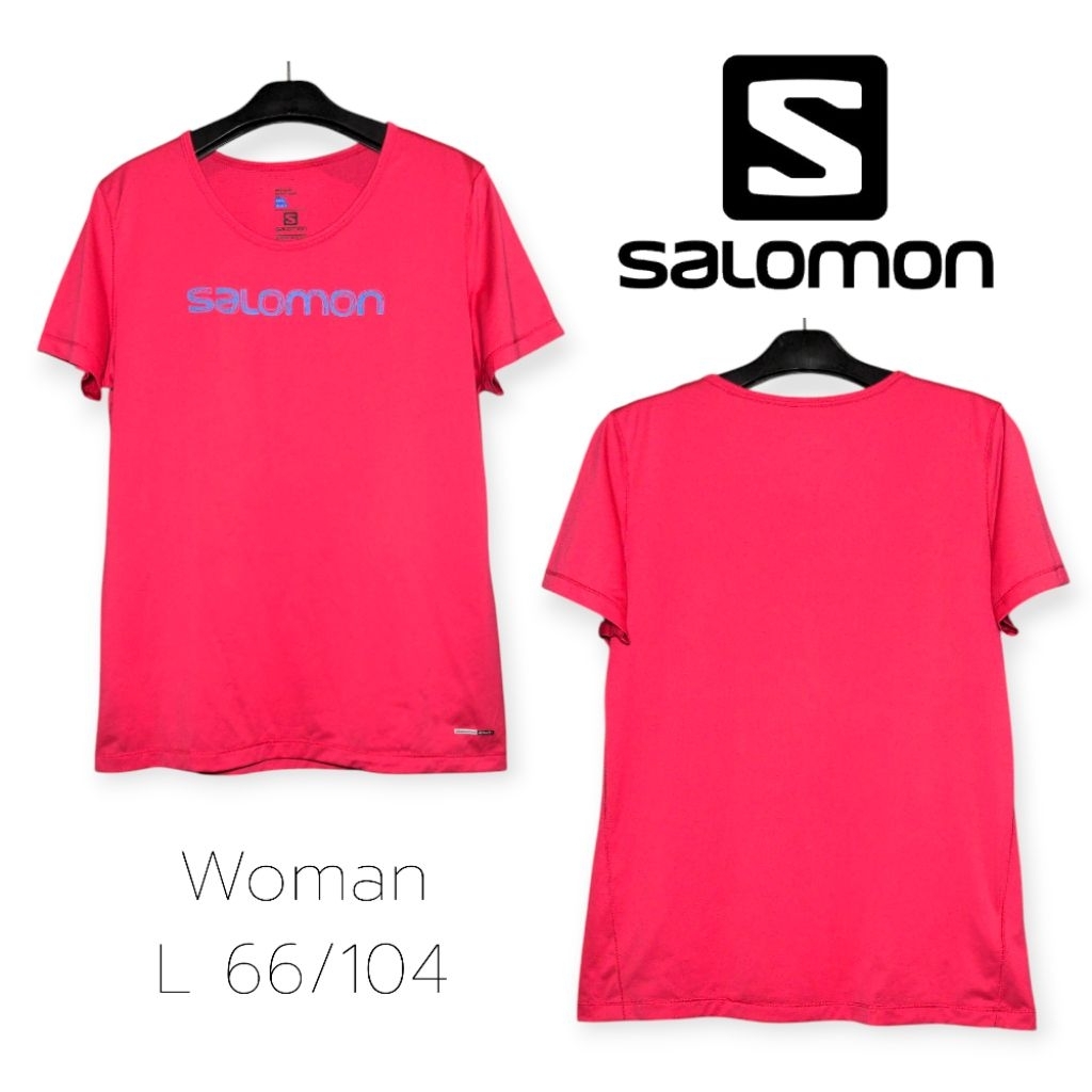 SALOMON Outdoor T-shirt Kaos Olahraga Hiking Tracking Gunung Original L Woman
