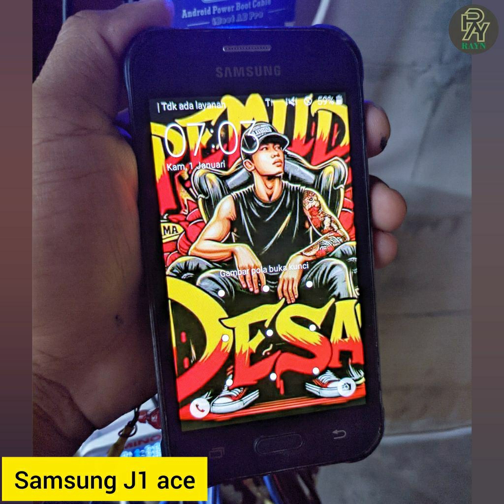 LCD Only Amoled mulus J1 ace J111F J110G hitam original copotan bergaransi