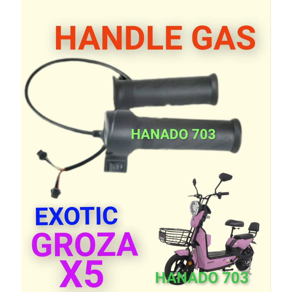 handle gas exotic groza X5 throttle gas sepeda listrik exotic groza X5