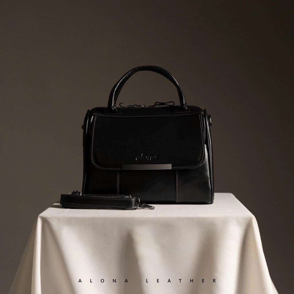 Alona Leather Hestia Bag - Tas Selempang Jinjing Wanita Slingbag Cewek Multifungsi Serbaguna Kulit S