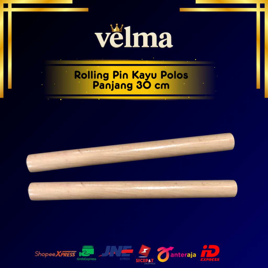 Rolling Pin Kayu Polos Panjang 30 cm