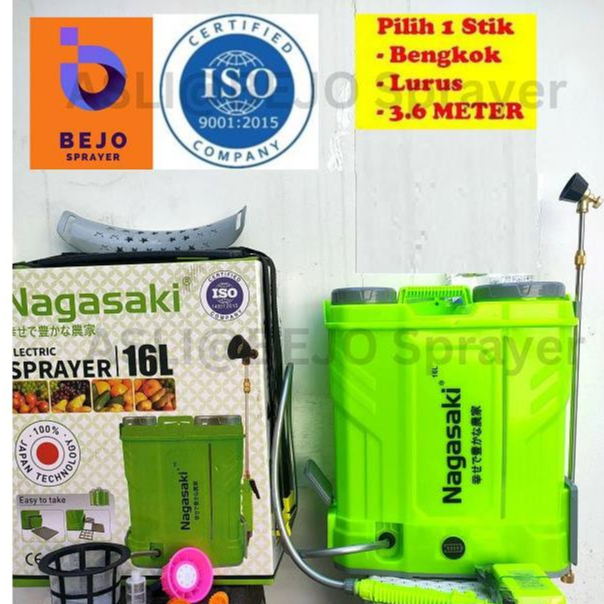 TerBARU PSI 125 NAGASAKI / NAGAWA 16 Liter ISO JEPANG Sprayer Elektrik Tengki Elektrik Alat Semprot 