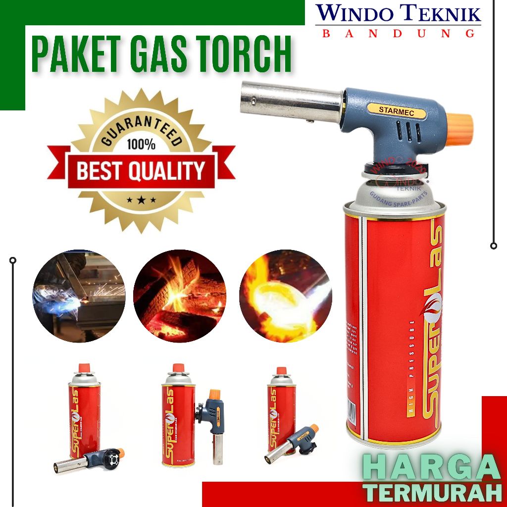 PAKET GAS TORCH | PORTEBLE GAS TORCH | BLANDER LAS SET + GAS | KEPALA LAS | ALAT BAKAR MAKANAN