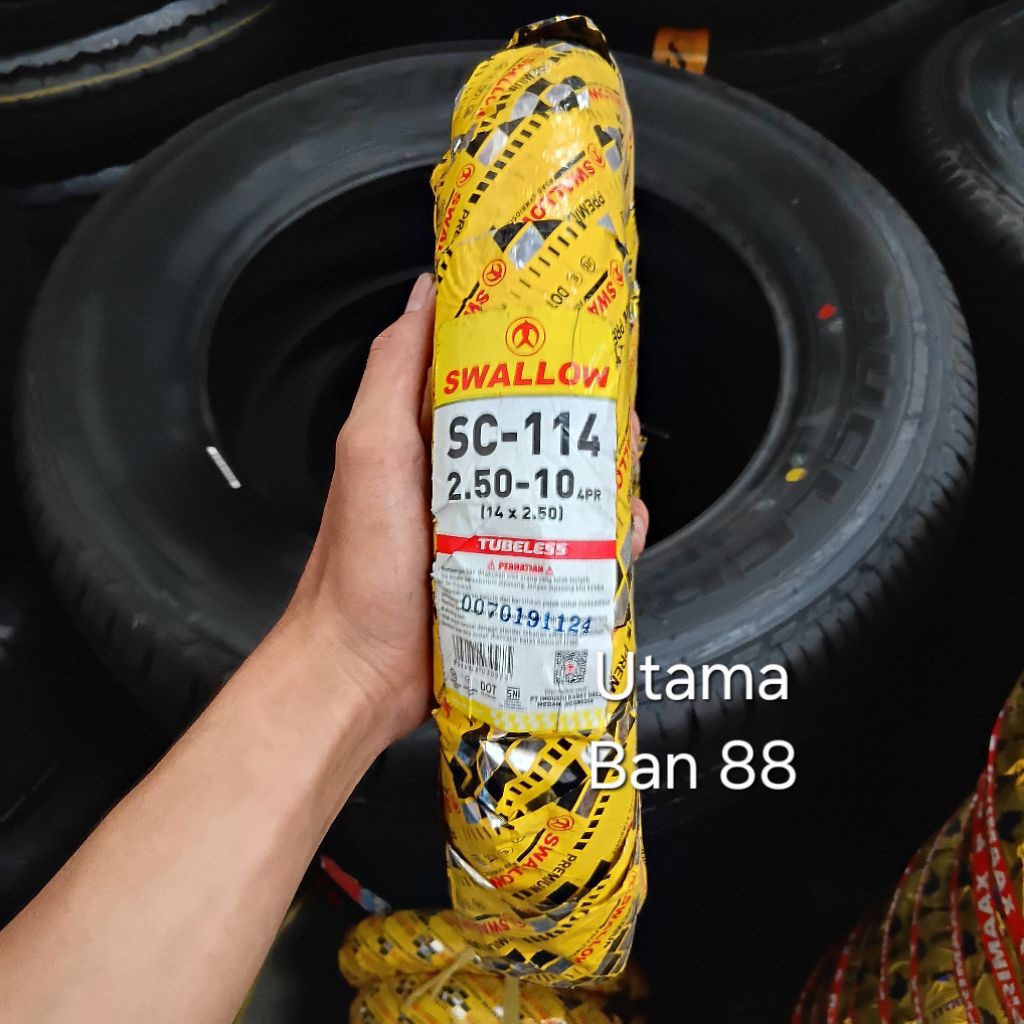 Ban Motor Listrik Swallow 2.50-10 SC-114 Tubeless
