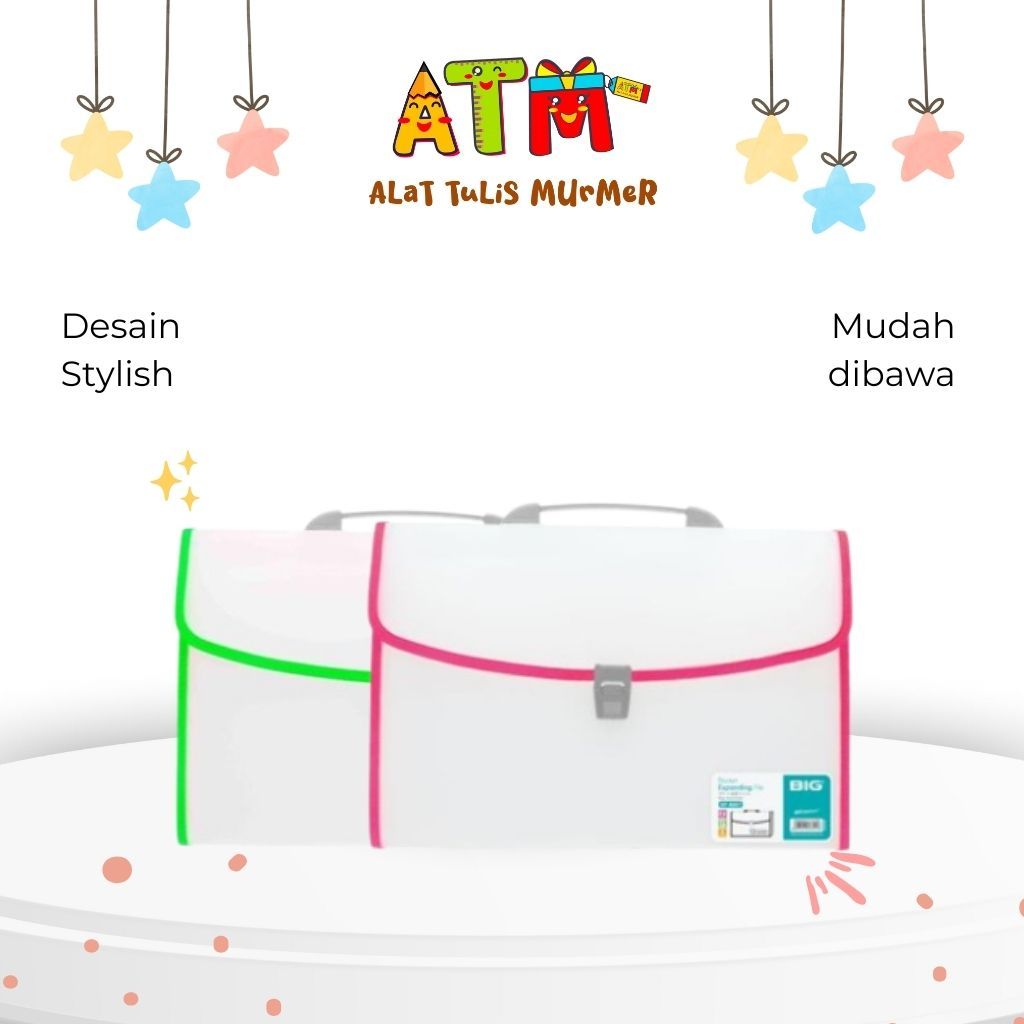 Expanding File/File Organizer/BIG Expanding File F4 Transparant Kunci XF-8007
