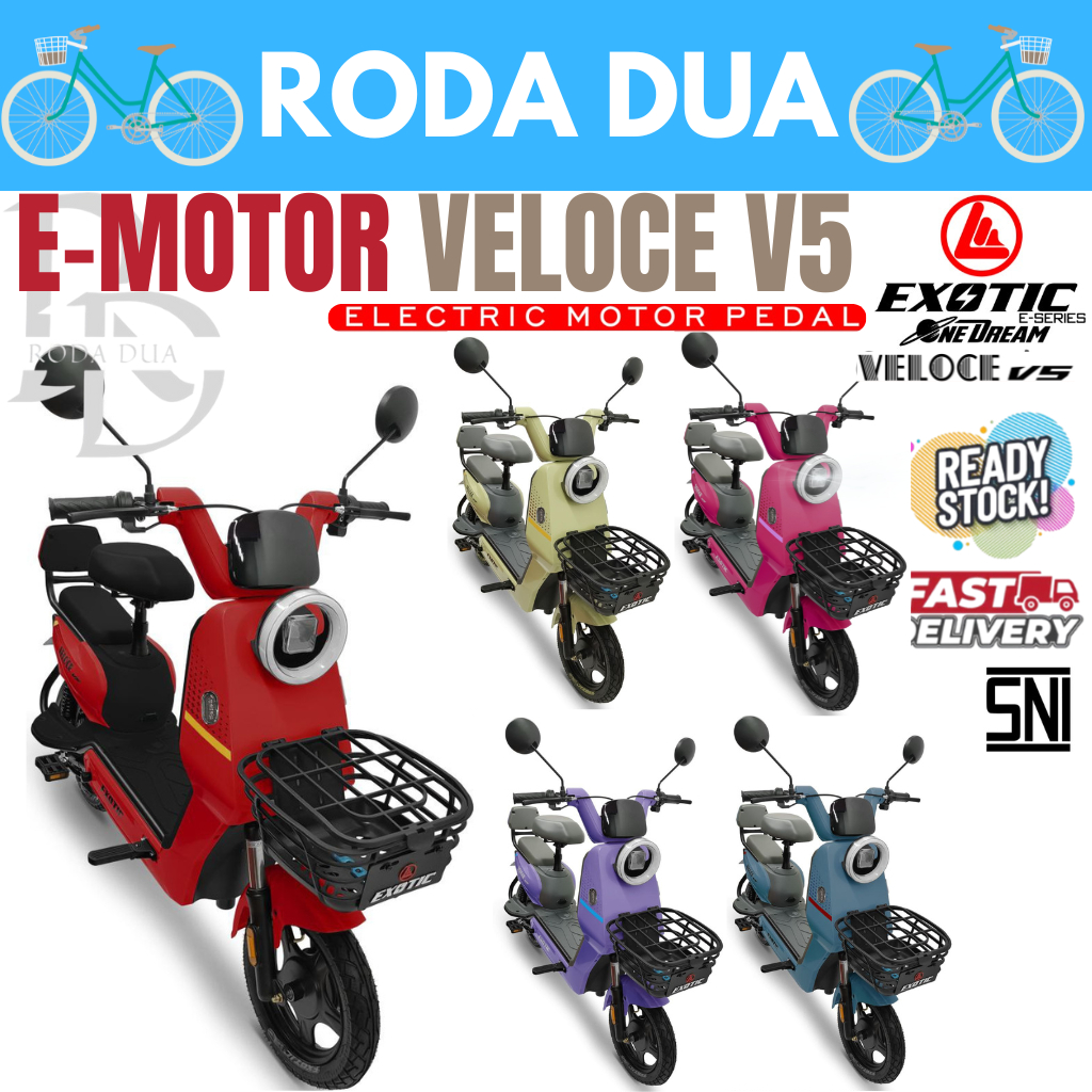SEPEDA LISTRIK EXOTIC VELOCE V5 500 WATT - ELECTRIC E-BIKE PEDAL