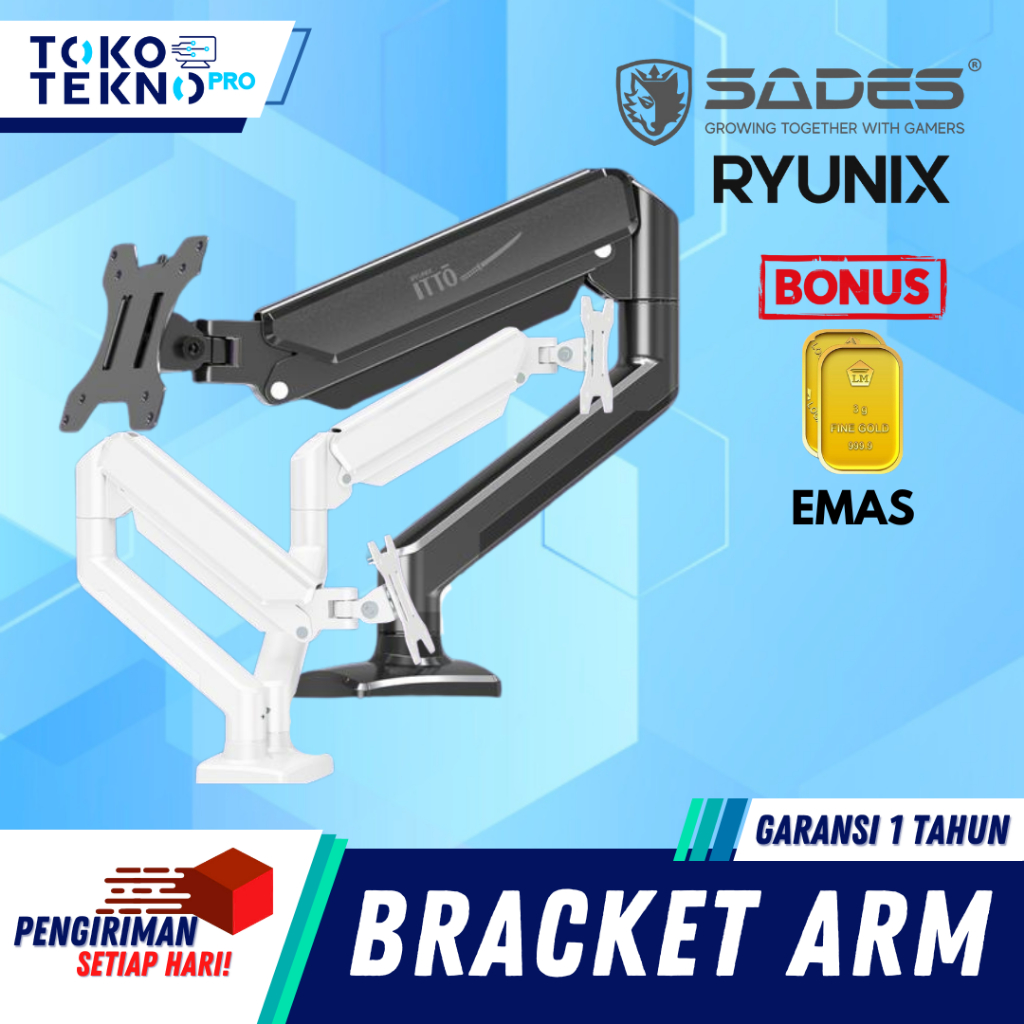 Sades Ryunix Monitor Arm Itto & Monitor Arm Dual Nitto