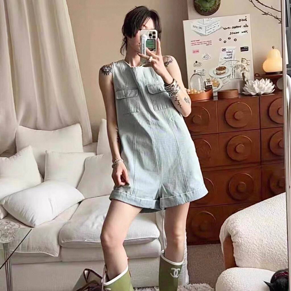 Jeans Jumpsuit Wanita Korea Jeans Jumpsuit Import J0066