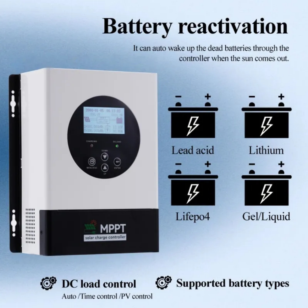 Mitsuyama_ Mppt Scc Solar Charge Controller 60A 12V/24V/48V Pengontrol Surya Pv Panel Surya Solar
