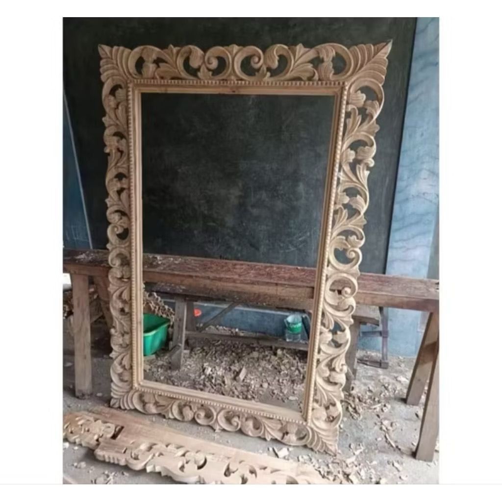 CERMIN UKIR KAYU JATI