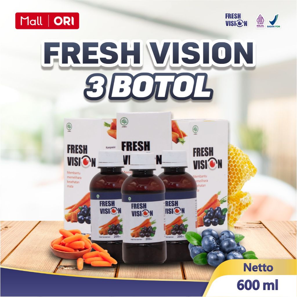 Fresh Vision Vitamin Mata Ampuh Kurangi Minus Katarak 5 Botol