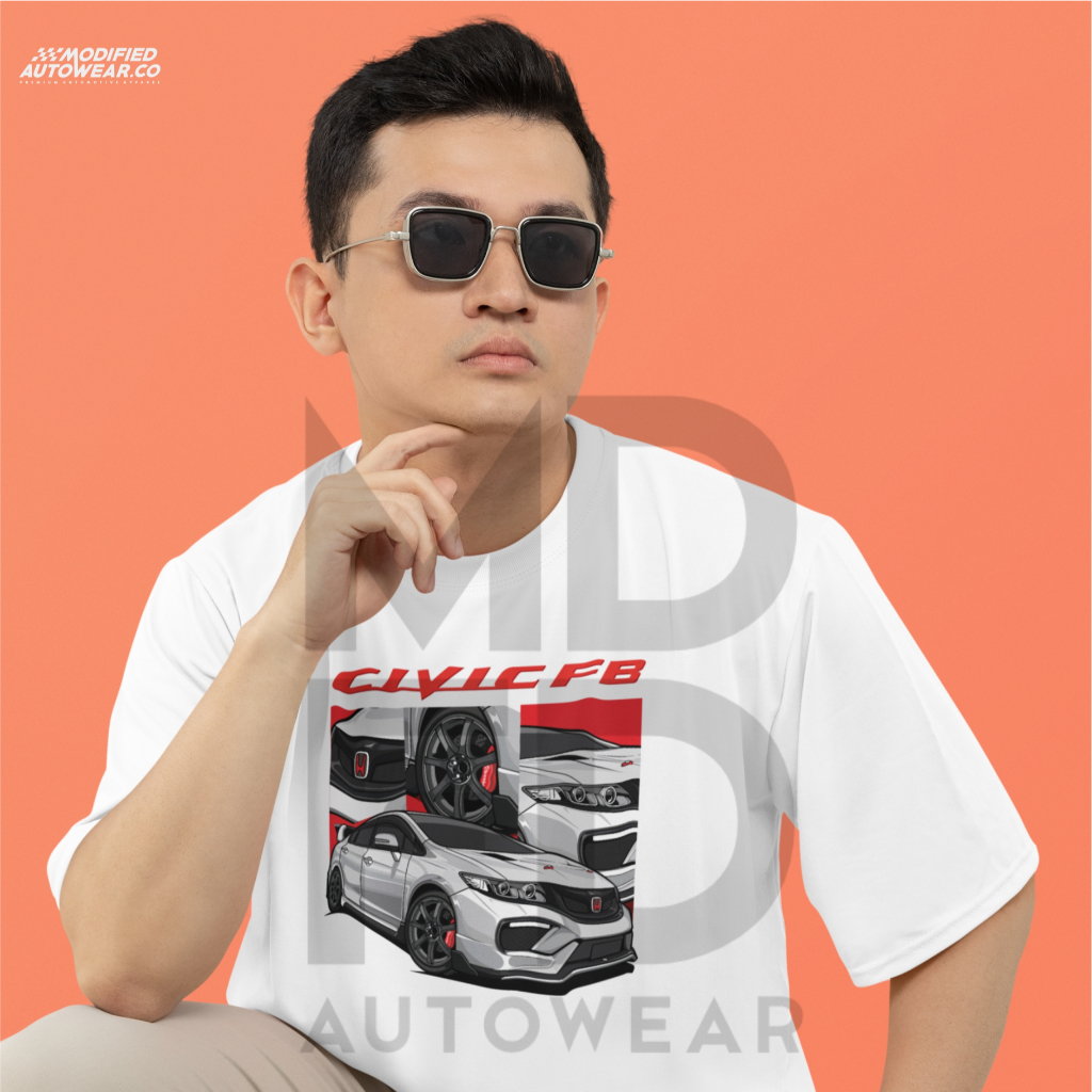 kaos civic FB modified autowear tshirt otomotif kaos mobil premium civic FB