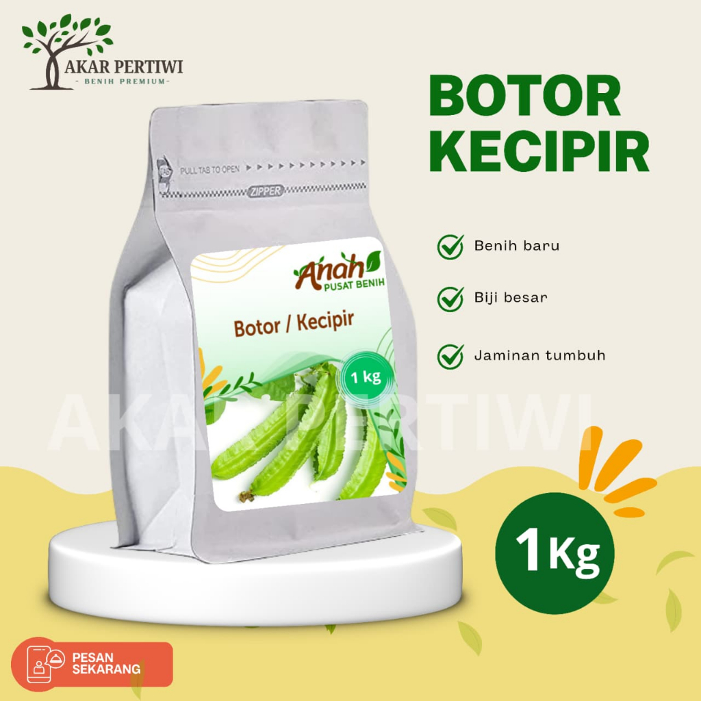 Akar Pertiwi - Benih Biji Bibit Kecipir 1 Kg Unggulan Tumbuh 99%