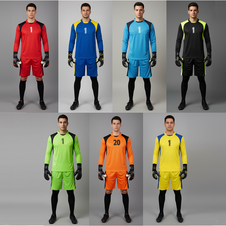SKRA2 Setelan Baju Jersey kiper Lengan panjang baju kiper celana kiper