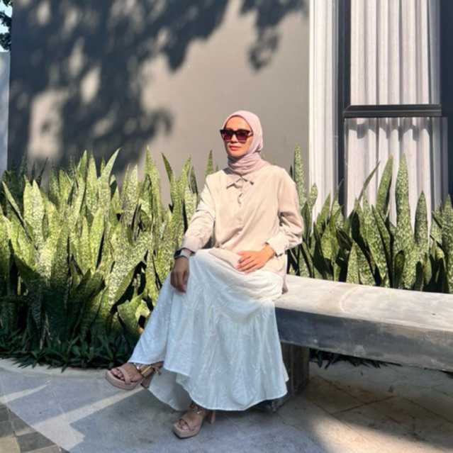 LB - Rok Polos Import | Rok Bordir Wanita | Rok Panjang Karet Pinggang