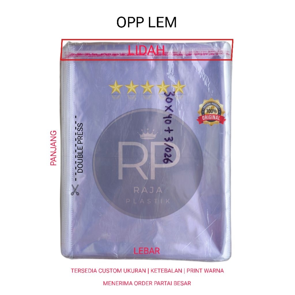 PLASTIK OPP LEM 35×40+3/0.15