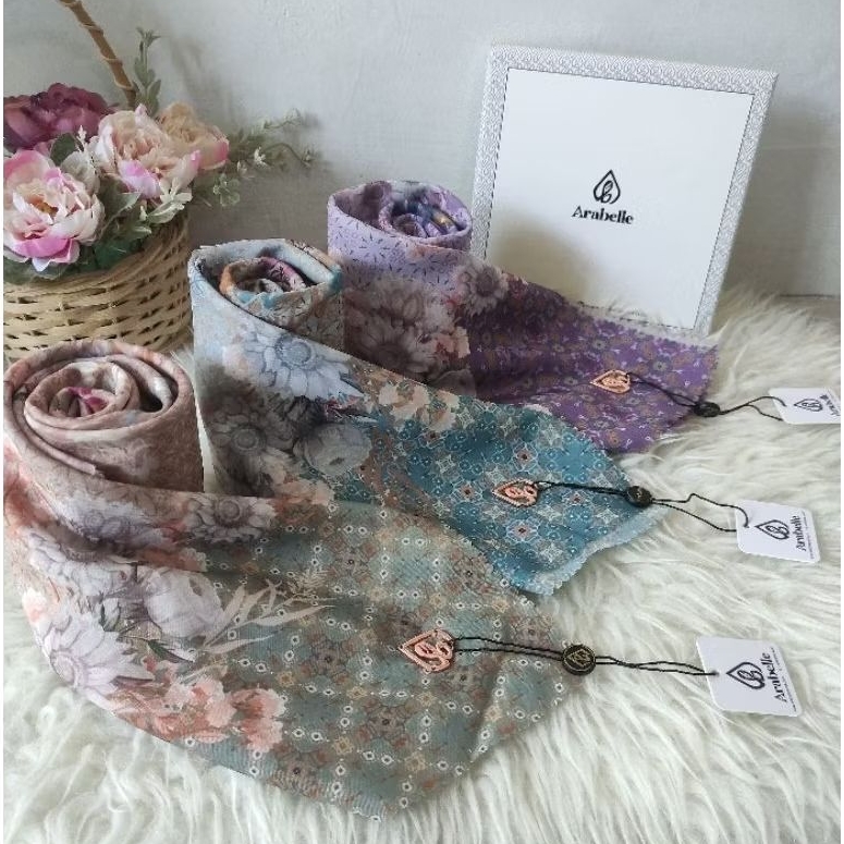 Scarf Motif Asmira Scarf by Arabelle /Scarf Box / Hijab Box