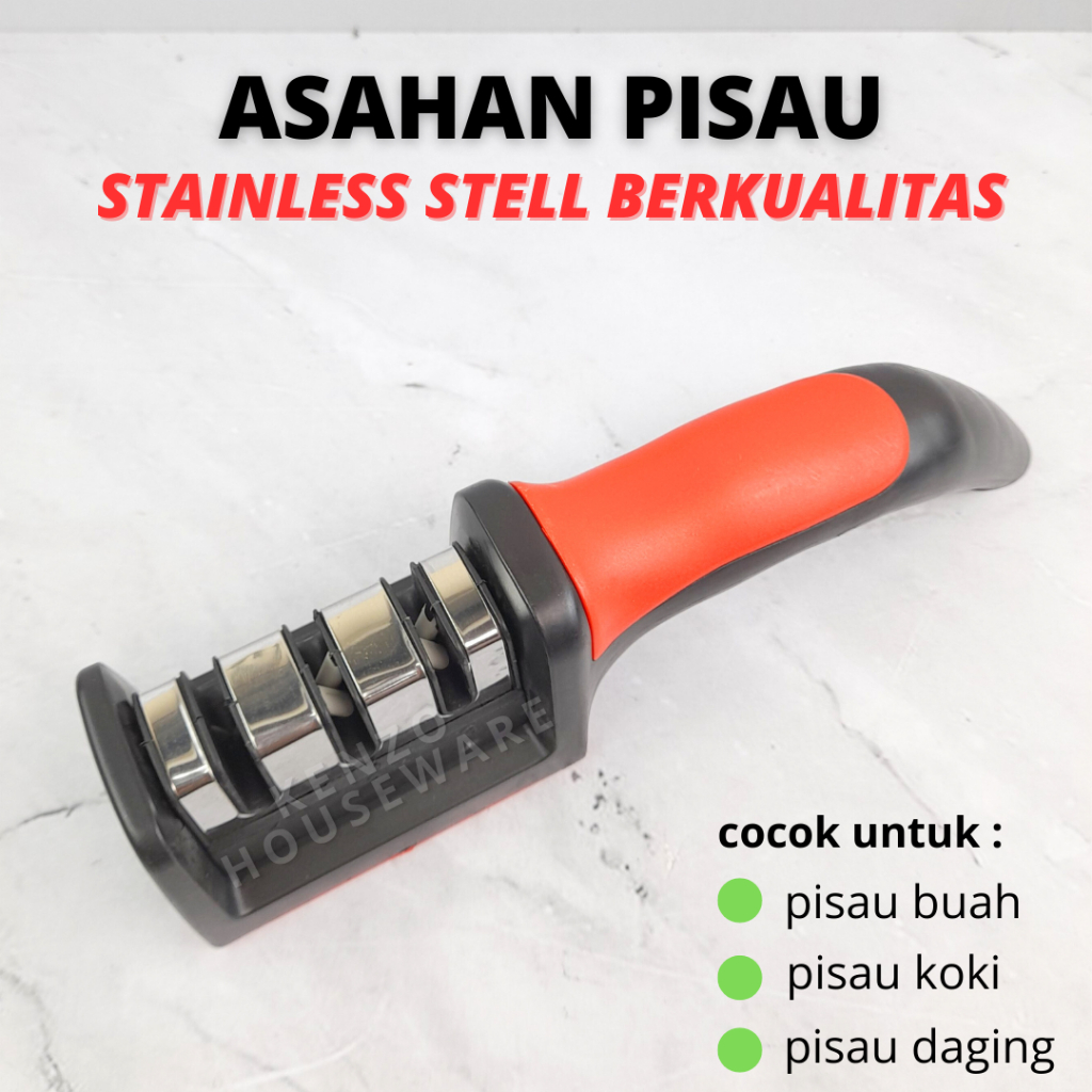 Asahan Pisau Stainless Pengasah Sharpening Asah Pisau Alat Pengasah Pisau Praktis