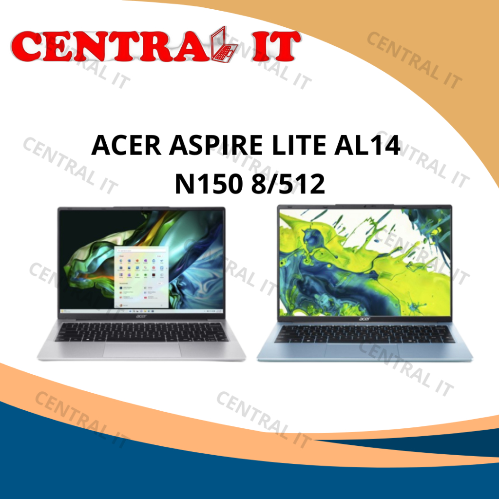 ACER LAPTOP ASPIRE LITE AL14 32P C1ES INTEL N150 8GB 512GB 14" WUXGA W11 OHS