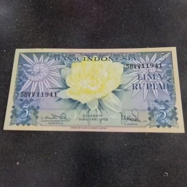 koleksi Uang kuno 5 rp tahun 1959