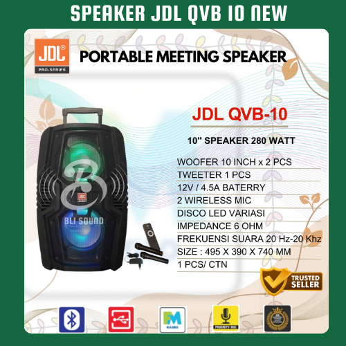 SPEAKER JDL QVB 10 SPEAKER KARAOKE BLUETOOTH USB ORIGINAL