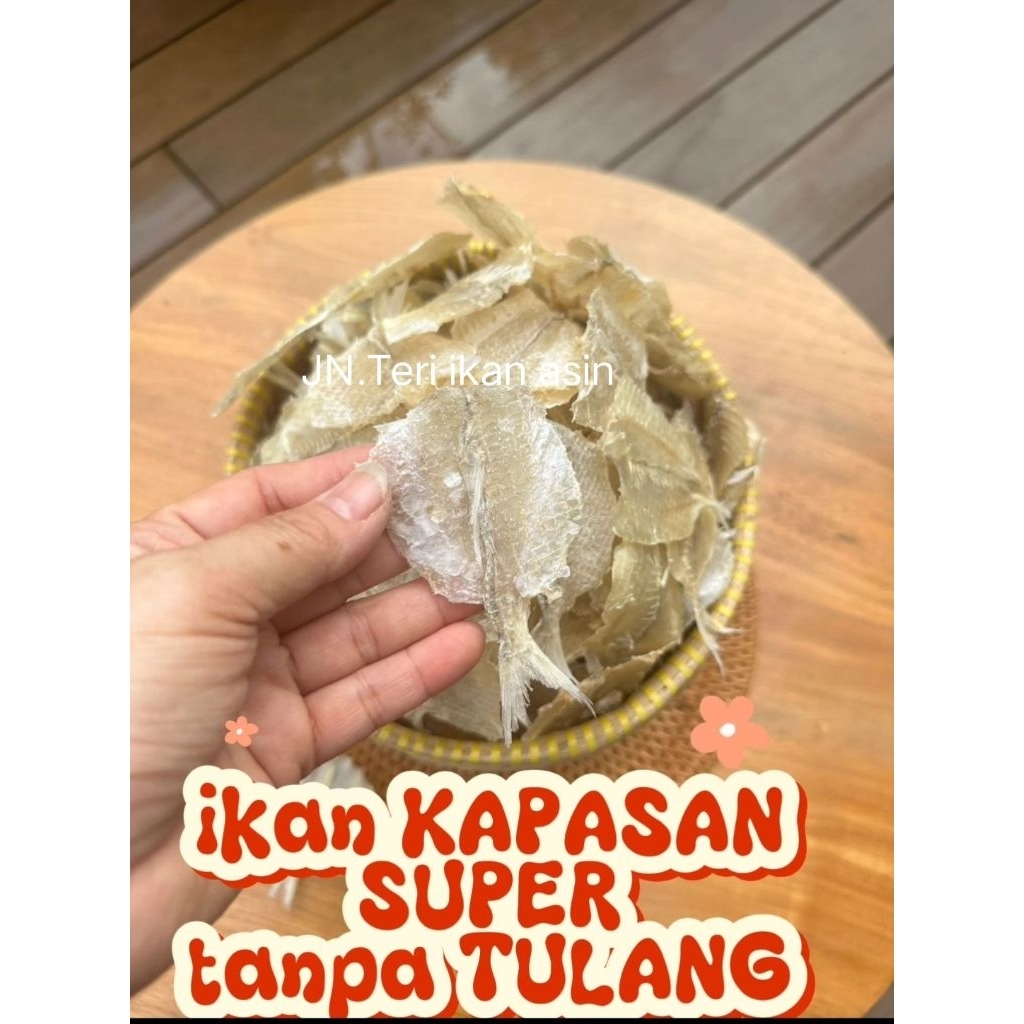 JN teri ikan asin Ikan Asin kapasan tanpa tulang kualitas SUPER PREMIUM tanpa pemutih dan pengawet 1