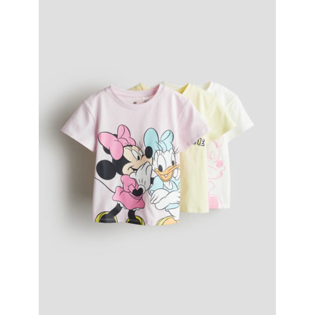 H&M Light Pink Minnie Mouse 3 pack Tshirt SALE