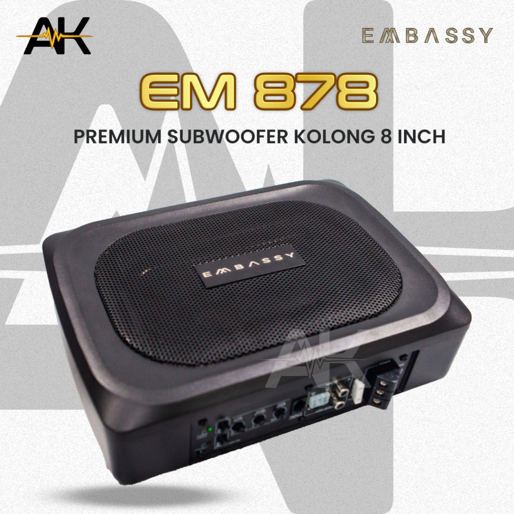 Subwoofer Kolong 8 inch Embassy EM 878 Super Bass Active Slim