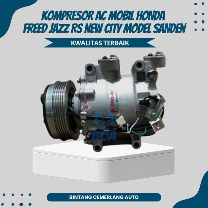KOMPRESOR AC MOBIL HONDA FREED JAZZ RS NEW CITY TIPE SANDEN