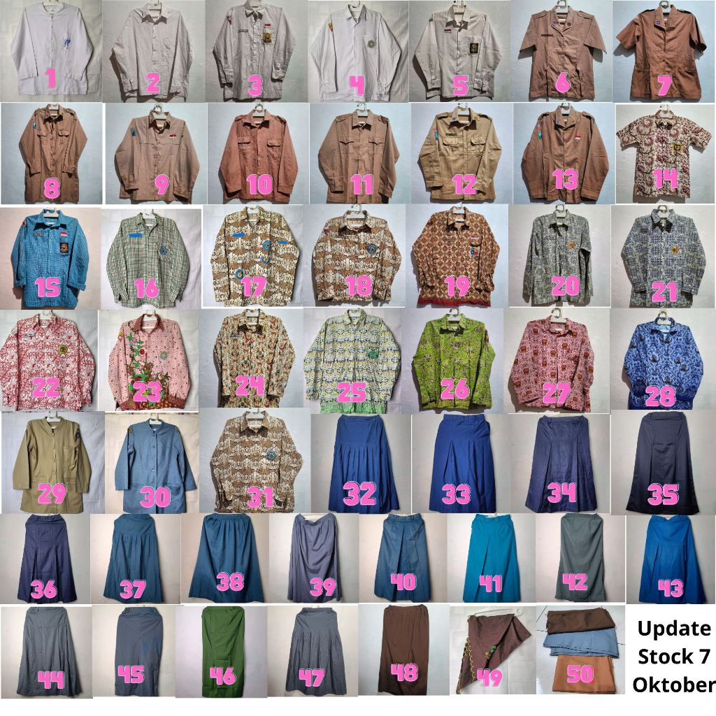 seragam sekolah sd smp sma pl / preloved