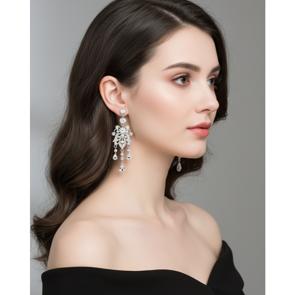 Anting pengantin kebaya hijab