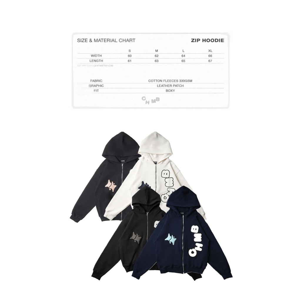 Boxy Zip Hoodie Chambredelavain - Sensational