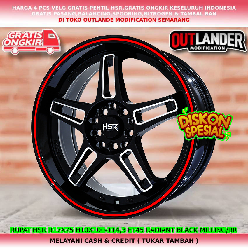 Velg ring17 velg mobil Kijang Innova Reborn/Zenix| Rush| Alphard/Vellfire| dll hsr rupat R17