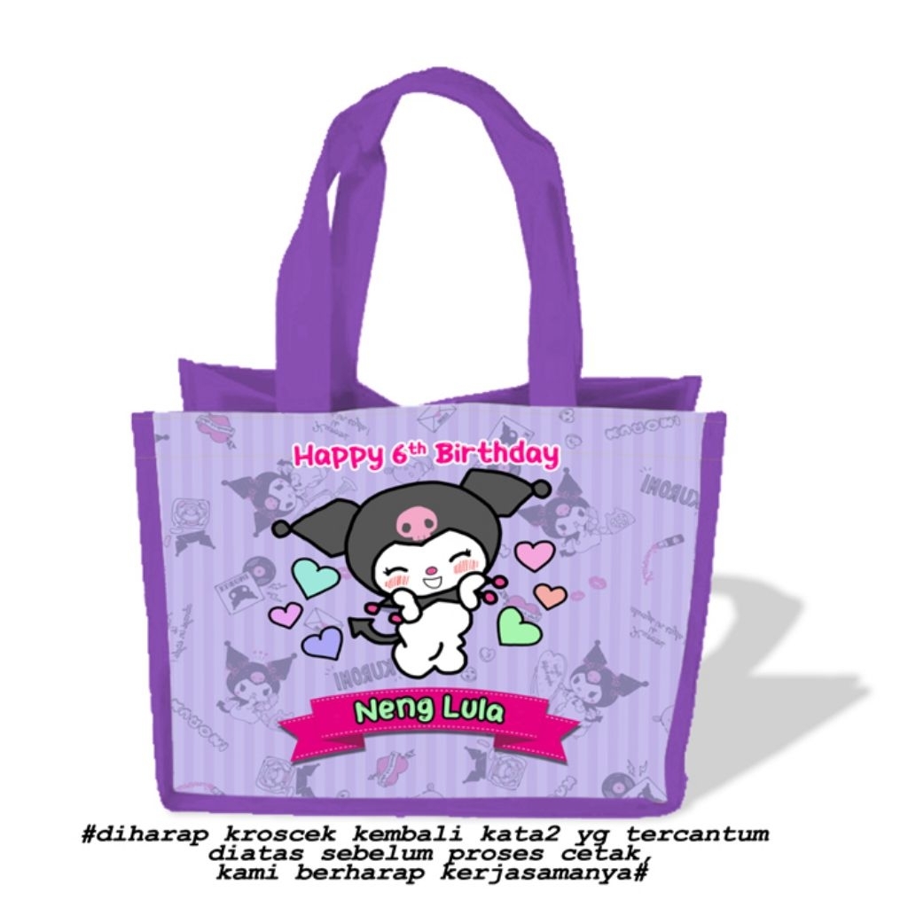 souvenir  ulang tahun/tas ulang tahun custom/tas ulang tahun anak karakter  custom/tas goodie bag av