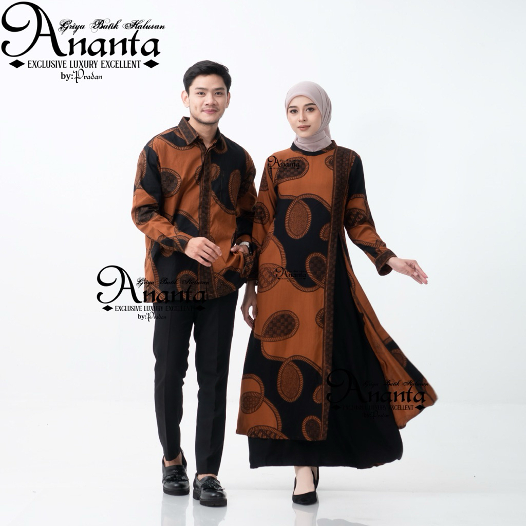 Batik Ananta Couple Sarimbitan Batik Halusan Exclusive Luxury Premium, Kemeja Batik Halusan Dan Gami
