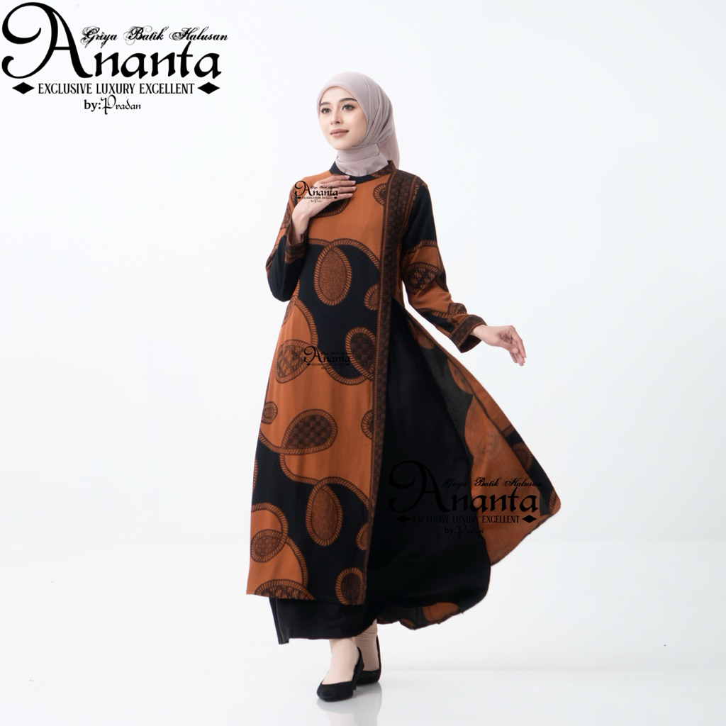Batik Ananta Gamis Wanita EXCLUSIVE LUXURY EXCELLENT | Gamis Batik Halusan Ekslusif Luxury Excellent