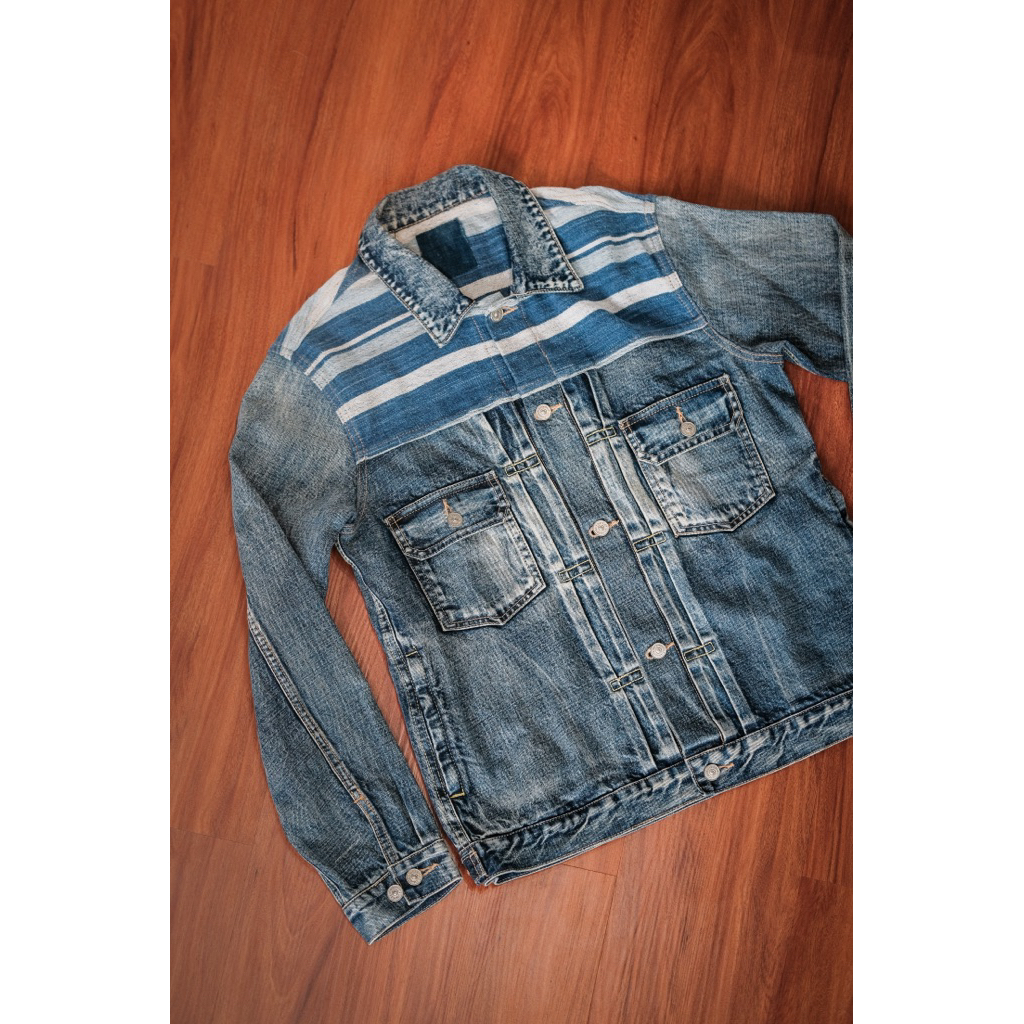 Visvim 101 Jkt Damage Border Type II Selvedge Made In Japan