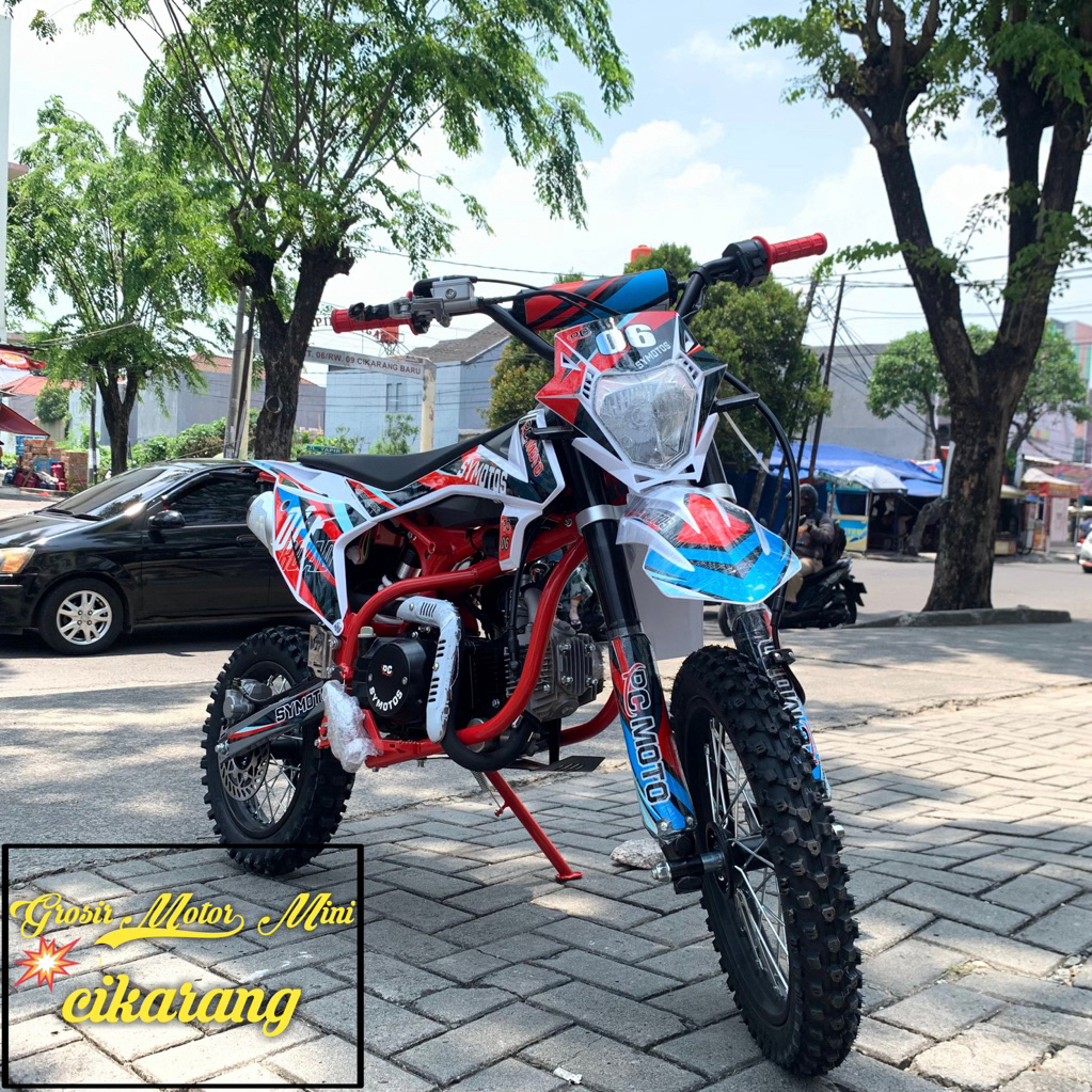 MOTOR MINI TRAIL 110CC SYMOTOS MATIC RING 14/12 MESIN 4TAK + LAMPU
