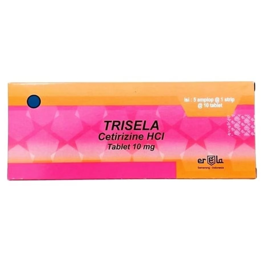 TRISELA - Cetirizine HCl Tablet 10mg (50's /Dus)